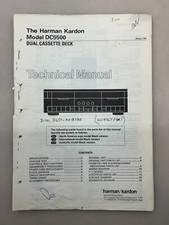 Harman Kardon DC5500 Original Service Manual Free Shipping