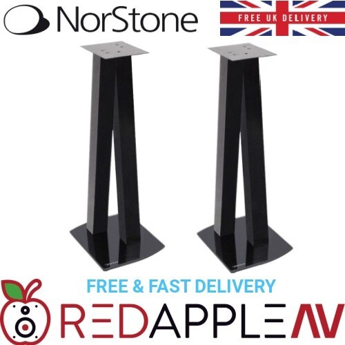 Norstone Walk 72cm High Speaker Stands (Pair) Satin Black FREE Delivery - Picture 1 of 4