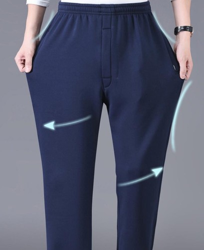 Nuevos Pantalones de Ocio para Hombres Entrenamiento Sueltos Pantalones de Sudadera Invierno Cálidos Pantalones de Vellón - Imagen 5 de 11