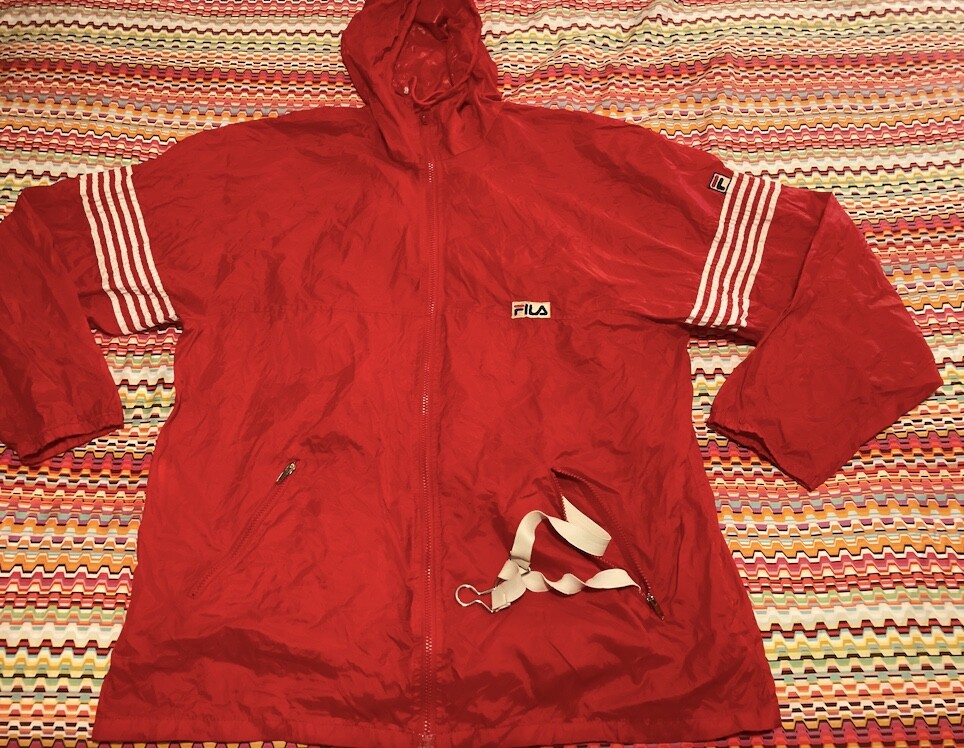 Giacca frangivento FILA PRO LINE VINTAGE ('81 '82). MADE IN ITALY. ROSSO.