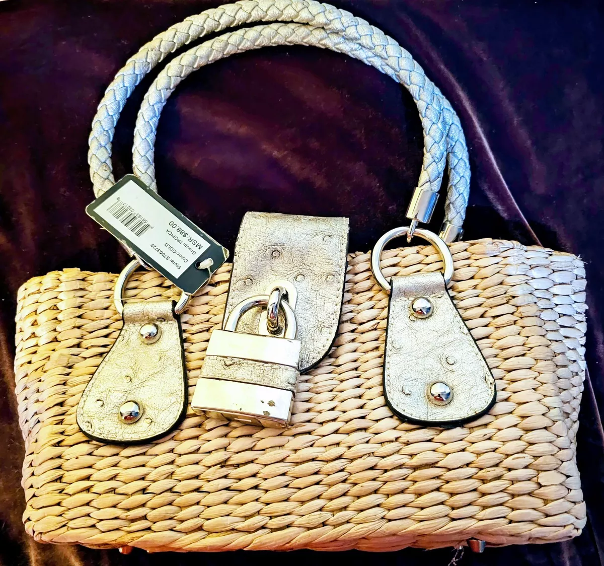 Vintage Guess Signature Handbag Brown New With Tags Rare Small