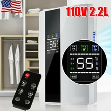 2.2L Dehumidifier for Basement Bedroom Intelligent Dehumidifier with Drain Hose