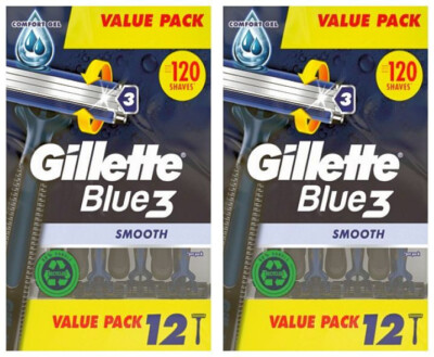 24 Gillette Blue3 Smooth Einwegrasierer Männer Rasierer Nassrasierer 3 Klingen