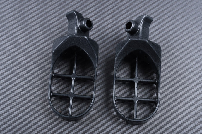 Repose-pieds acier Kawasaki KLR 650 pour éviter les glissements de bottes