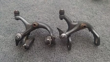 Vintage Shimano Brakes BR-6400 Set Side Pull Gray levers and calipers 