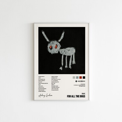 【額縁付き】 drake for all the dogs A2ポスター Drake, For All The Dogs, Album Art Poster, Print, Music