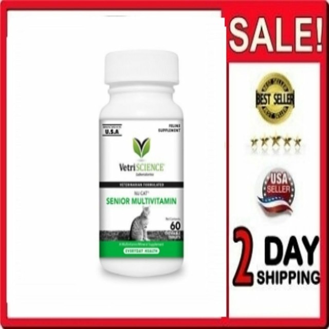 VetriSCIENCE Laboratories NU Cat Senior Multivitamin 60 Chewable Tablet