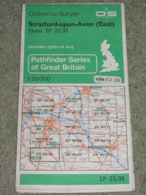 Ordnance Survey Pathfinder map sheet SP 25/35 Stratford upon Avon, East - 1983