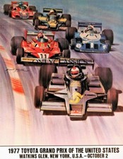 1977 Grand Prix Of The United States Watkins Glen 12x16 Poster Formula One Cars