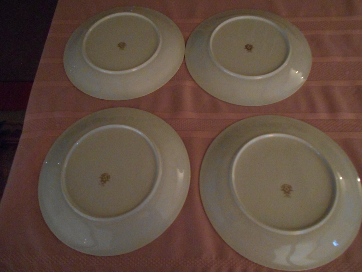 NORIページ Vintage Noritake China Japan Bradford 5182 Gold Rim Set of 4