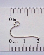 200 STERLING SILVER FRENCH HOOKS Ear Wires 21ga 1mm Ball end 925 earrings