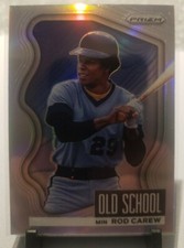 ROD CAREW 2022 PANINI PRIZM OLD SCHOOL SP Silver PRIZM # OS-9 Minnesota Twins