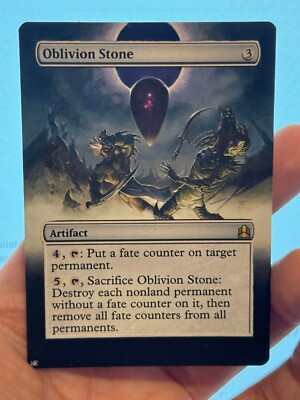 1X ALTERED Oblivion Stone NM MTG Magic Painted Borderless Extension EDH CEDH