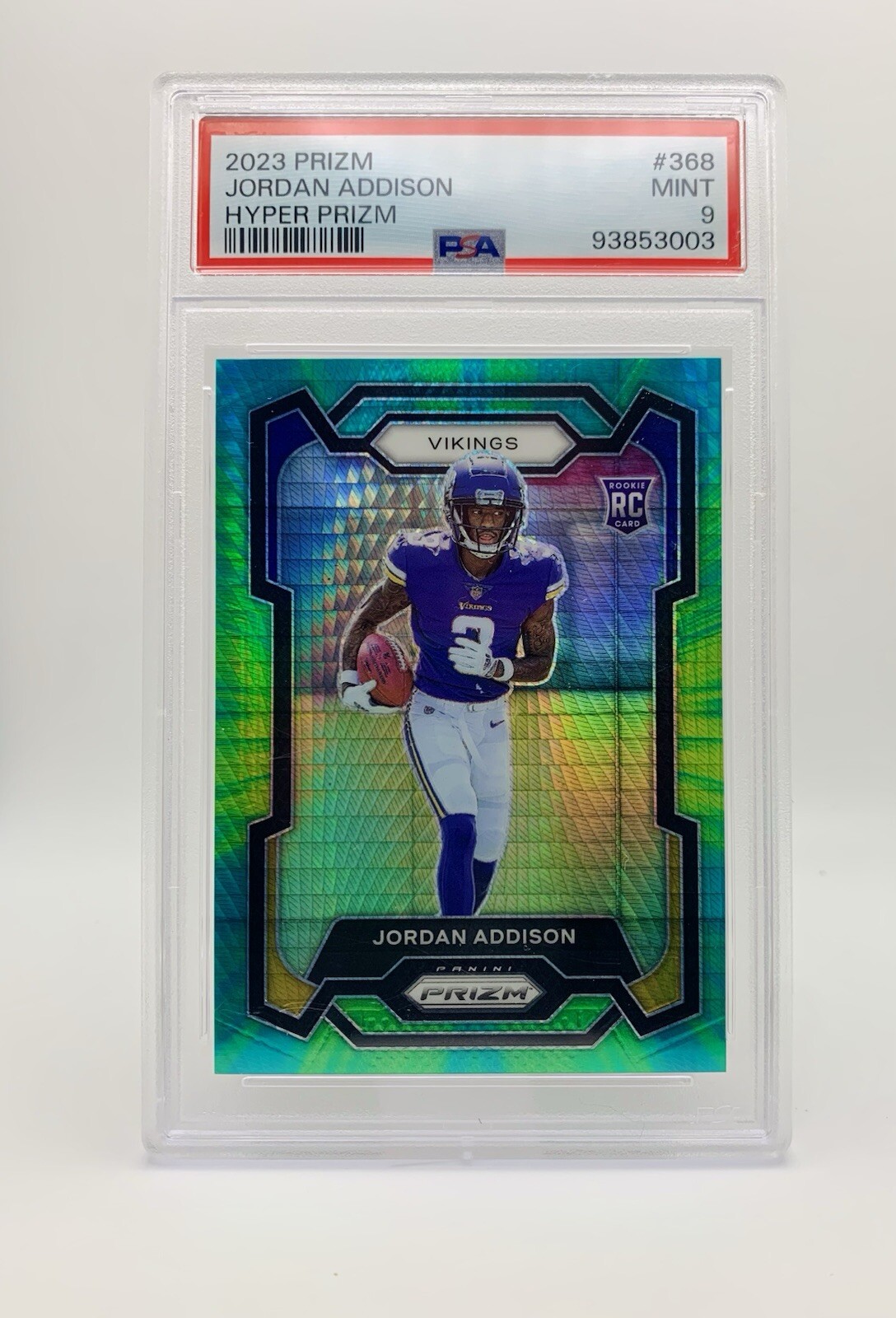 2023 Panini Prizm - Rookies Hyper Prizm #368 Jordan Addison /175 (RC)