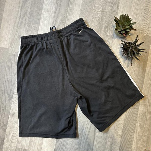 Adidas Essentials Climalite Shorts Herren M schwarz 3-Streifen Logo Kordelzug Gym - Bild 3 von 4