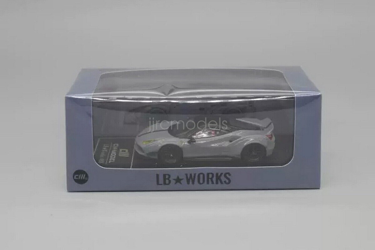 CM Model 1/64 Scale For Ferrari 488 LBWK LB Works Grey