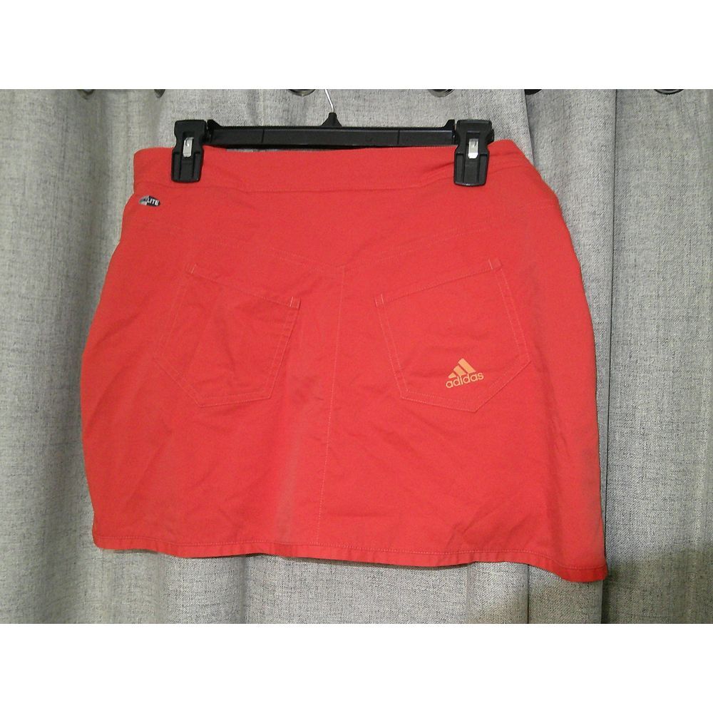 Vintage Adidas Climatec Orange Athletic Skort Zip Detail Tennis Golf Wear  12 thumbnail 2
