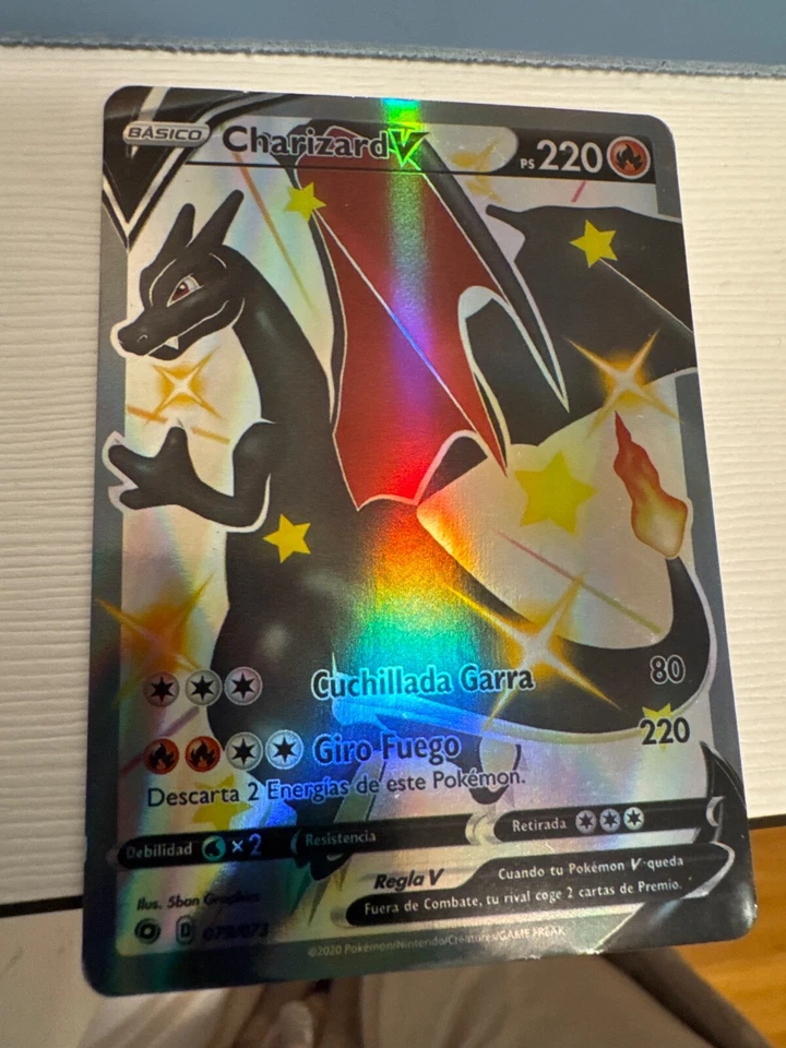Carta Pokemon español charizard v shiny negro - Imagen 1 de 1