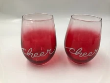 Celebrate It 17oz Cheer Stemless Wine Glass Set of 2 DD01B26012