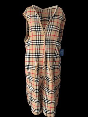 BURBERRYS Ladies Designer Sleeveless Knit Jacket Coat ENGLAND
