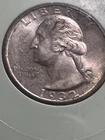 1932 washington quarter bu    toned             Lot # 659