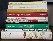 Lotto 11 libri Giochi d'azzardo - poker - roulette