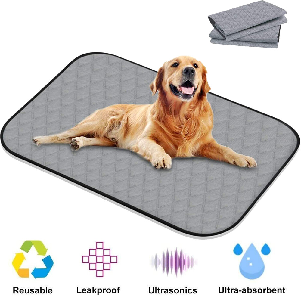 2Pcs Washable Dog Pads Reusable Puppy Pee Wee Training Pads Extra Large