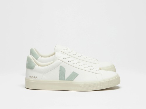 VEJA LADIES Campo Matcha Leather/Other Low Tops White/Oth 37 - UK 4 - RRP 150 - 第 1/3 張圖片