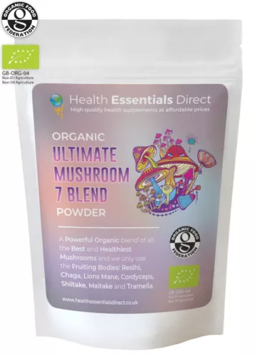 Organic Ultimate 7 Mushroom Blend (Chaga, Reishi, Lions Mane, Cordyceps + More)