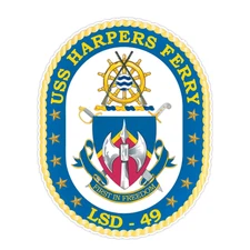 Navy USS Harpers Ferry LSD-49 Vinyl Transfer Bumper Sticker Military Decal 5"
