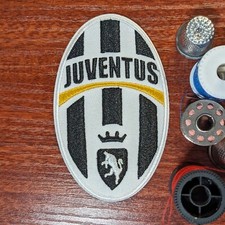 Patch Juventus Juve Futbol Club Jeve Serie A Italia ricamata ferro su 3,5x2,25"