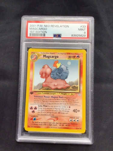 Pokemon Karten: 1. Edition Neo Revelation Uncommon: Magcargo 33/64: PSA 9 - Bild 1 von 6