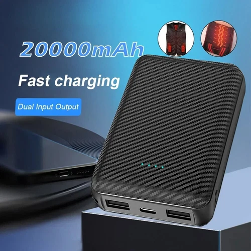 10000/20000mAh USB Power Bank Battery Pack Heated Jacket Vest Portable Charger - Foto 3 di 11