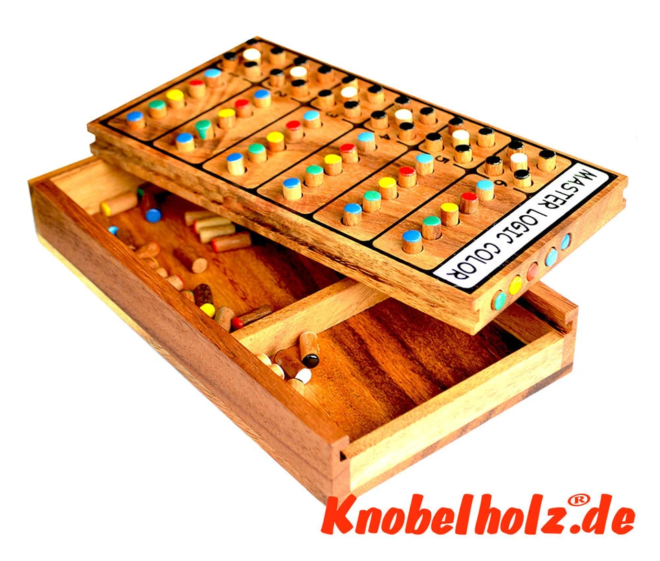 Superhirn Master Logic Color Knobelholz Logikspiel Knobelspiel mit Farbcodes - Bild 2 von 4
