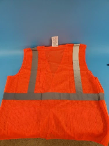 Lot of 10 IRONWEAR SAFETY VEST 1284FR-O Size-3XL,  5-POCKET HI VISIBILITY image 4