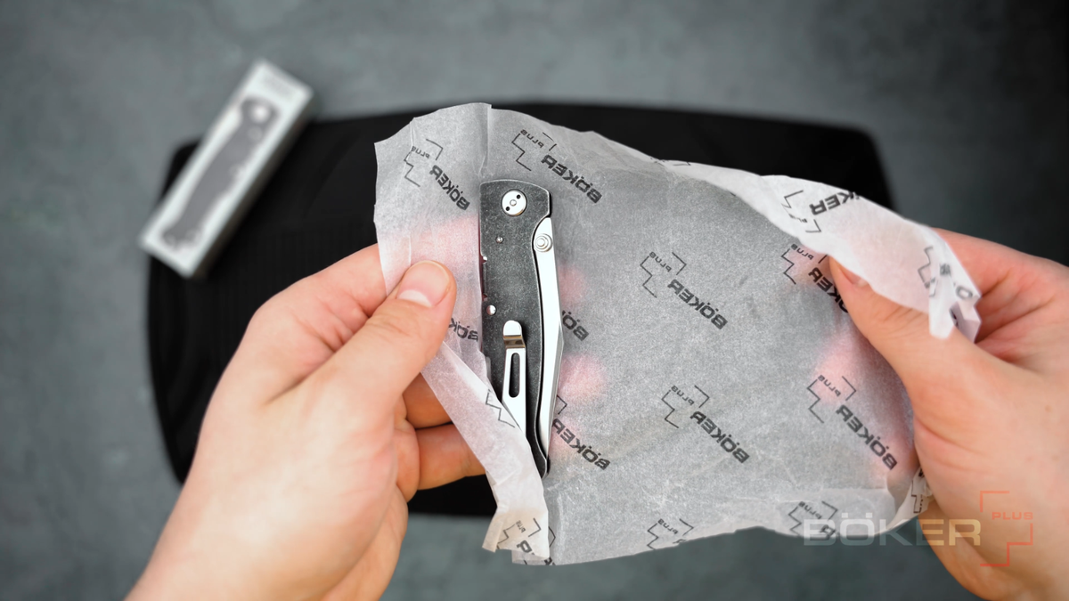 Boker Plus Atlas Clippoint TS Folding Knife 2.87 D2 Blade Steel