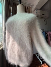 Angora Blended Jumper Super Soft Fluffy Fuzzy  Pullover