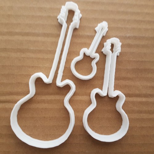 Guitar Bass Electric Band Group Shape Cookie Cutter Music Biscuit Pastry Stencil - Picture 1 of 5