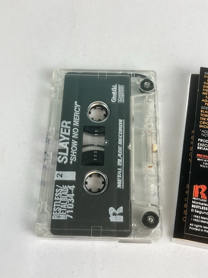 SLAYER Vintage Cassette Tape Show No Mercy 1983 Metal Blade Records Heavy Metal - Image 4 of 4