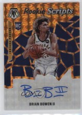 2019 Panini Mosaic Rookie Scripts Orange Prizm Brian Bowen II #RS-BB2 Auto 1p5