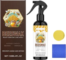 Natural Beeswax Spray, Beeswax Furniture Polish, Multipurpose Wood Floor Cleaner