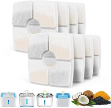 8-Pack Cat Water Fountain Filter Replacement Filters for Veken 84oz/2.5L Pet ...