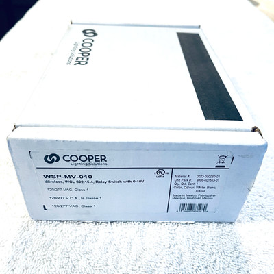 Cooper Lighting WSP-MV-010 (Wireless, WCL 802.15.4 Relay Switch w/ 0-10V Output)