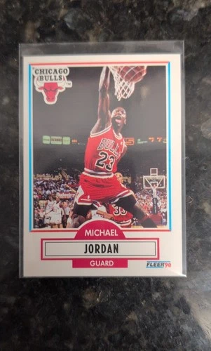 1990-91 Fleer - Michael Jordan #26 Black Line Above Biographical Information