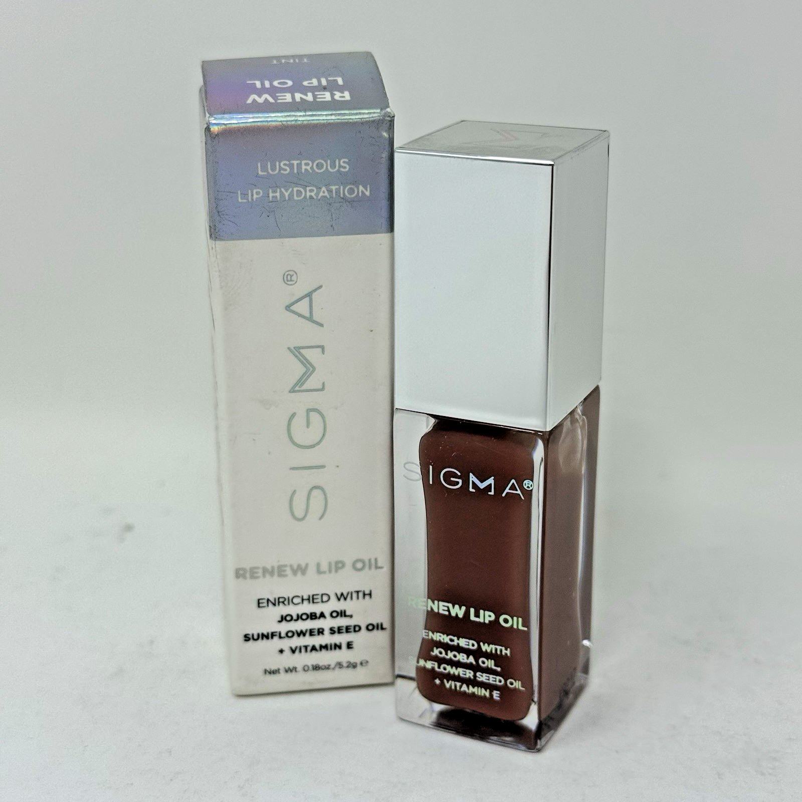 SIGMA Renew Lip Oil TINT, Jojoba Sunflower Seed Oil Hydration High Shine New $28