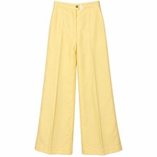 Vintage Wrangler Women's 9/10 Yellow High Waist Wide Leg Pants USA Made 70s