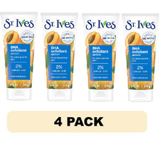 4 Pack St. Ives BHA Apricot Face Scrub Facial Exfoliant for Acne Prone Skin 6oz