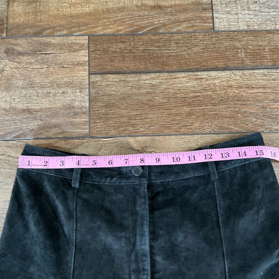 Falda acampanada de gamuza negra para mujer Joseph talla 4 de cuero genuino mediados #27911 Foto 2 de 4