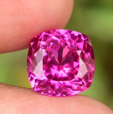 Flawless Natural Mogok Rose Pink Ruby 11.80 Ct Cushion Certified Loose Gemstone