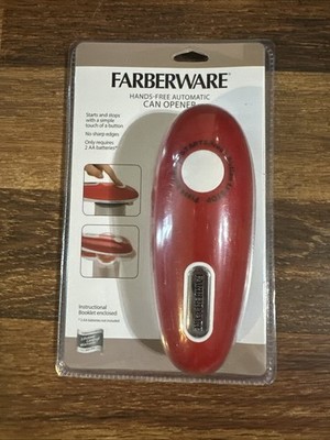 Farberware Professional Hands-Free Red Plastic Battery Operated Can Opener